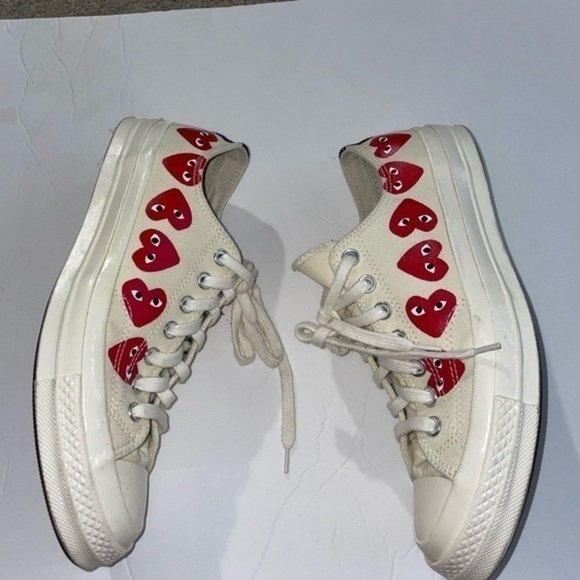 Converse Comme des Garcons Play Multi-Heart White women size 11 - Picture 2 of 8